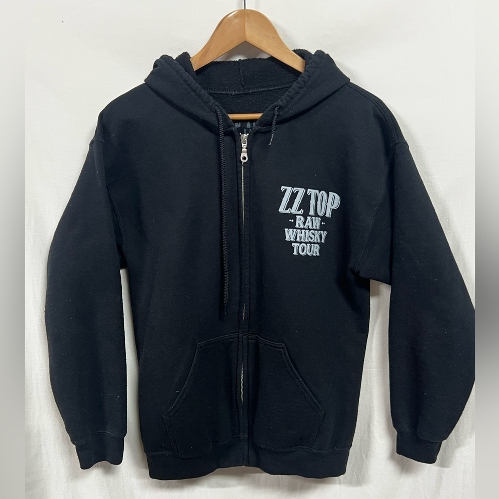 ZZ Top Raw Whiskey Tour Full Zip Hoodie Men Sz Medium
